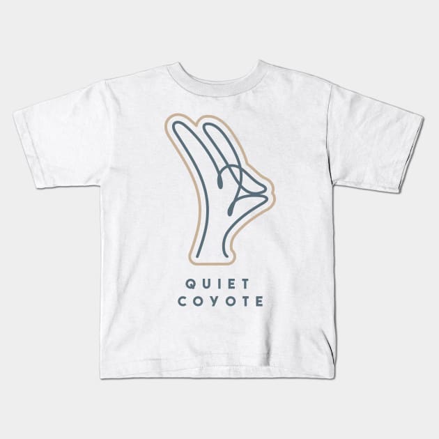 quiet coyote (dark) Kids T-Shirt by splode